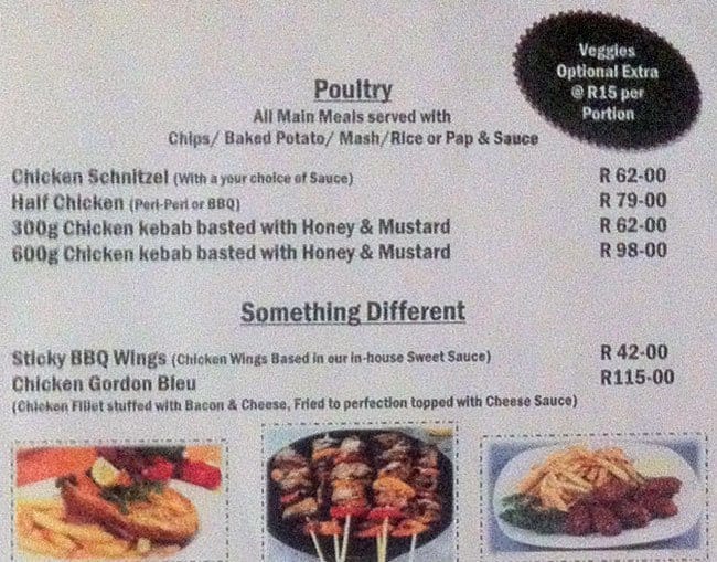 Menu At Oppi Stoep Pub And Bar Pretoria Sefako Makgatho Drive