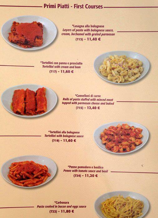 Menu di Bar Colosseo 