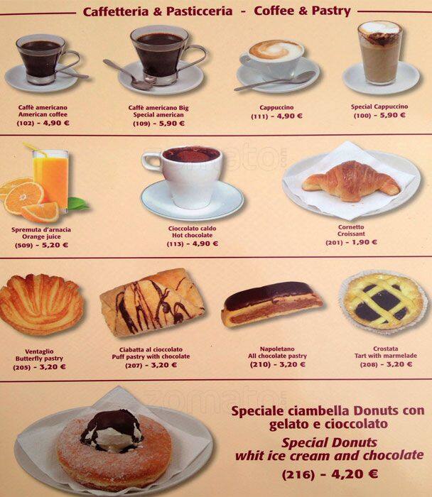Menu di Bar Colosseo 