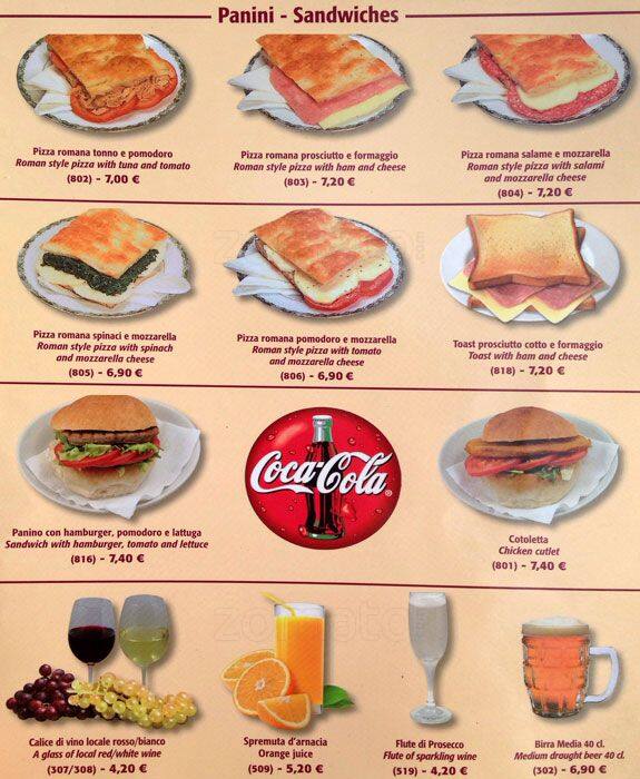 Menu di Bar Colosseo 
