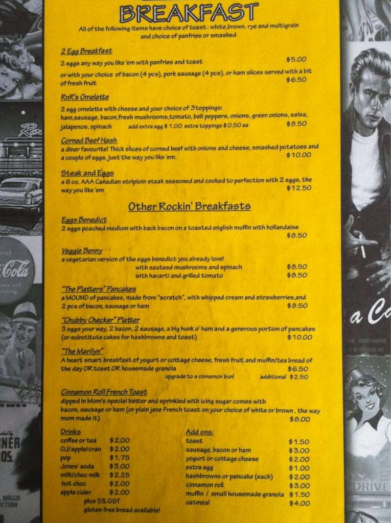 Rockin' Robyn's Diner Menu Urbanspoon/Zomato