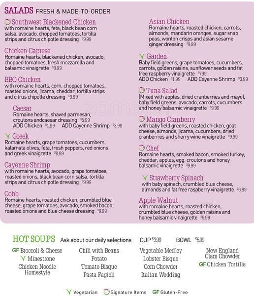 Tossed Menu, Menu for Tossed, Financial District, Boston - Urbanspoon ...