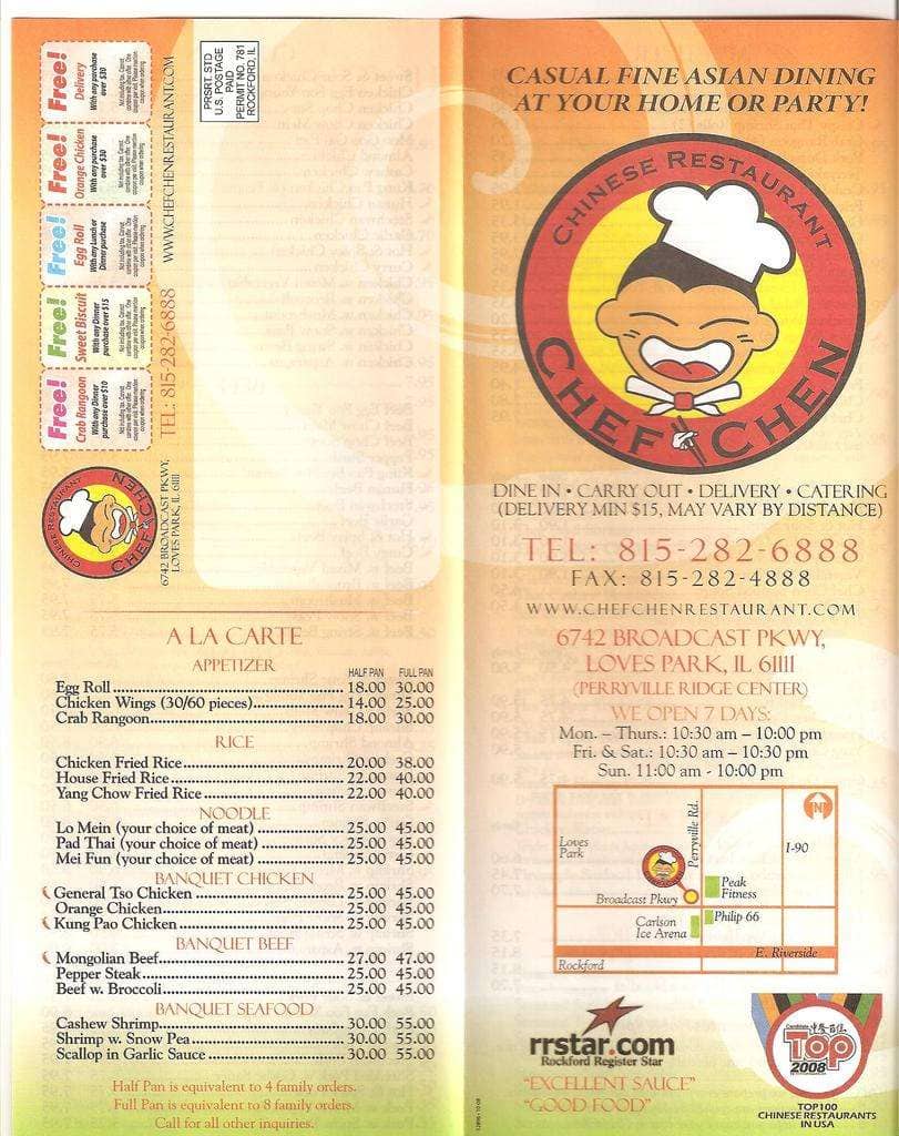 chef chen menu