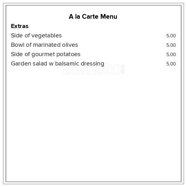 Menu at Amphora Cafe Bar, Tauranga