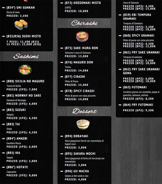 Menu di HANABI SUSHI 