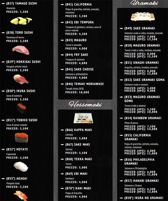 Menu di HANABI SUSHI 