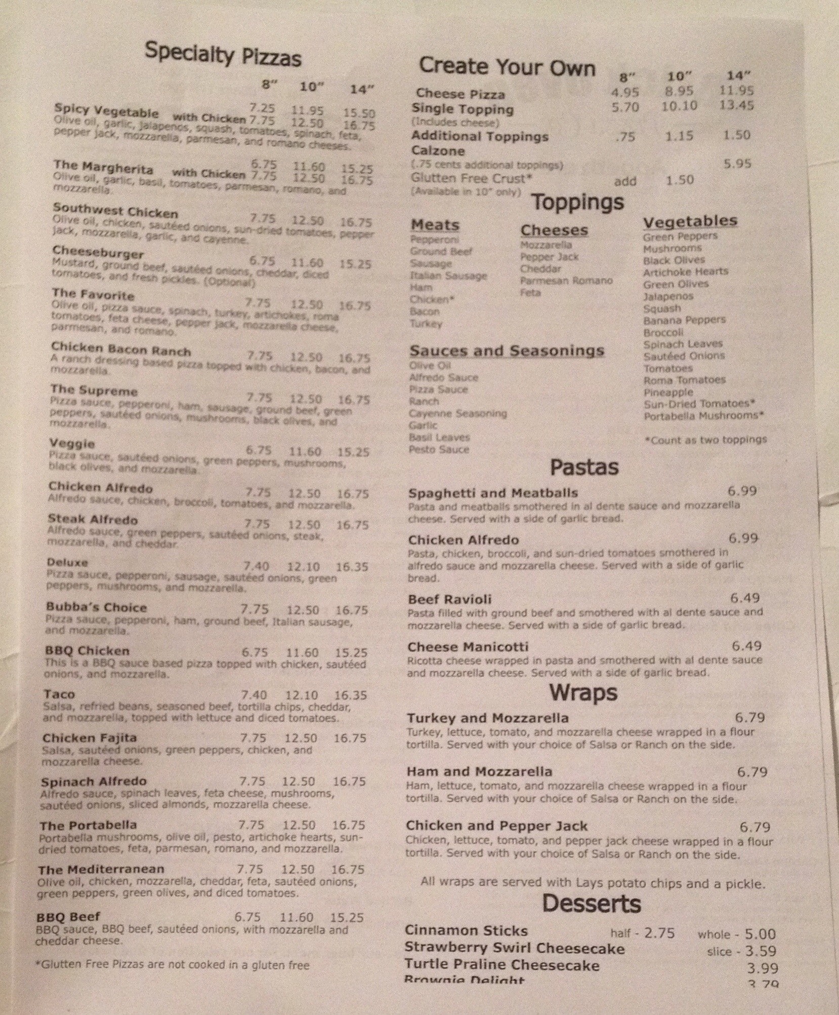 pizza tower menu wolverhampton