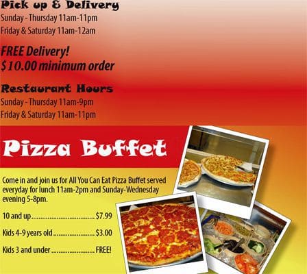 Menu at DorLo Pizza pizzeria, Ashland