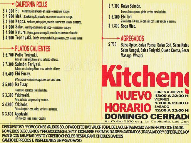 Kitcheng menu