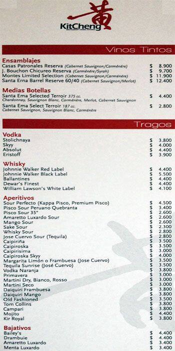 Kitcheng menu