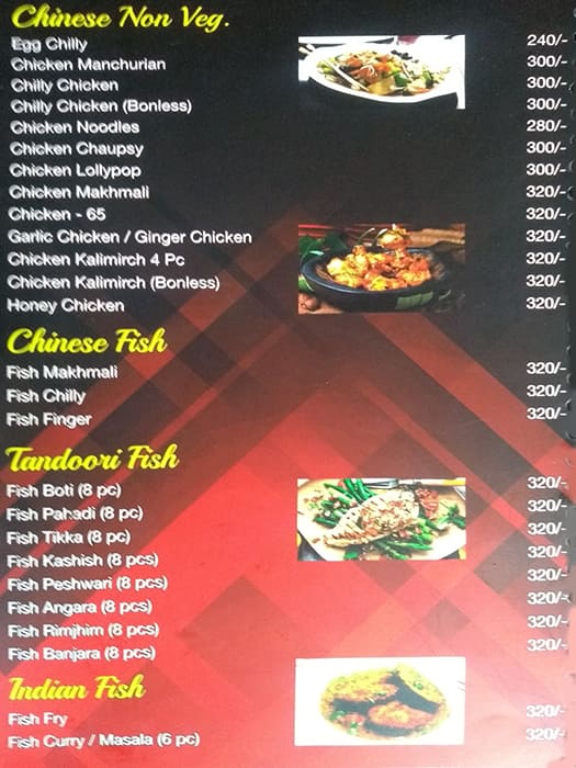 Tadka family restaurant menu