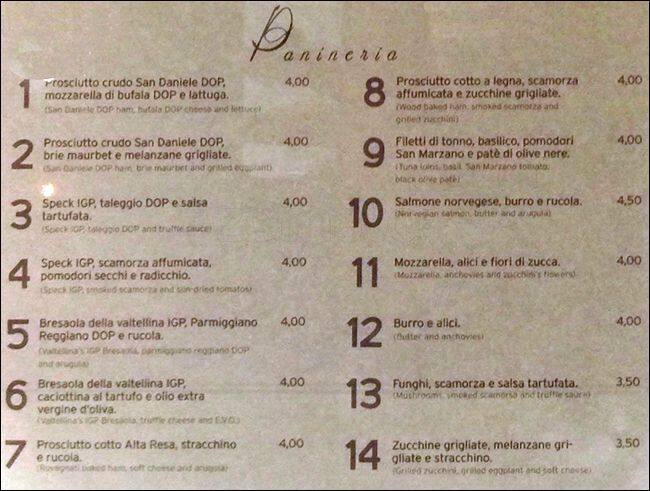 Menu di Pausa Gourmet 