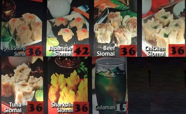 Menu At Master Siomai Pub And Bar Cebu City Fooda