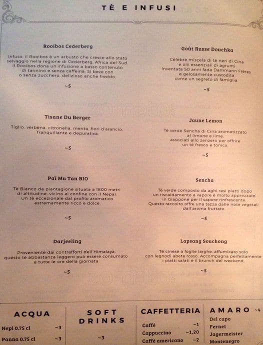 Menu di Ristorante Dorsia 