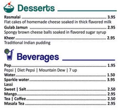 Bhoj menu