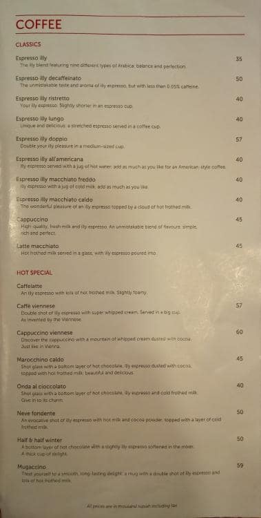 Illy Cafe Menu, Menu for Illy Cafe, Tanjung Duren, Jakarta - Zomato ...