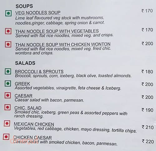 Wenger's menu