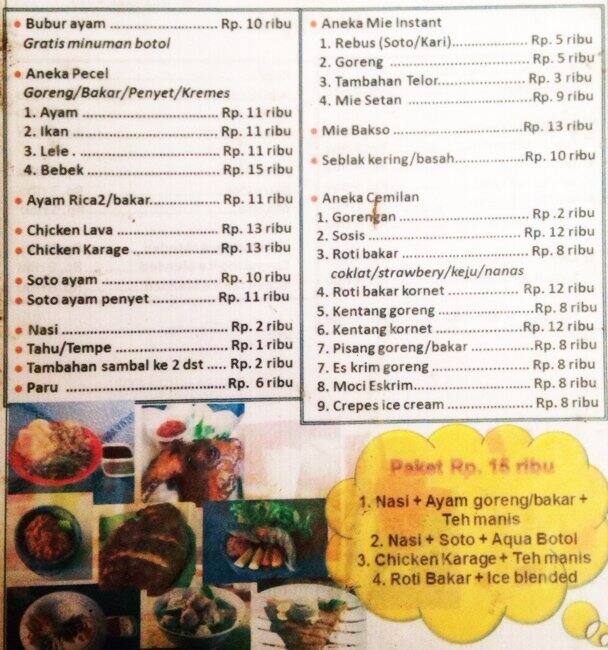 Ayam Goreng Pergola Menu, Menu for Ayam Goreng Pergola, Kemang, Jakarta ...