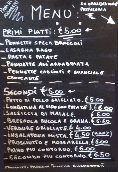 Menu di Oltre Bar Cafe 