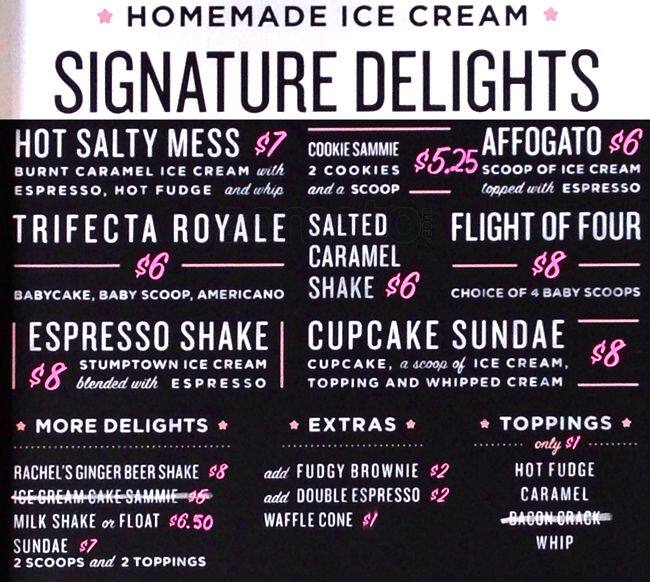 Cupcake Royale Menu, Menu for Cupcake Royale, Downtown, Seattle