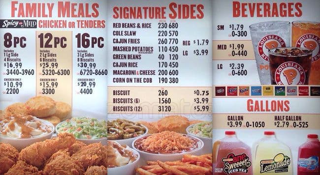 popeyes louisiana kitchen waller menu