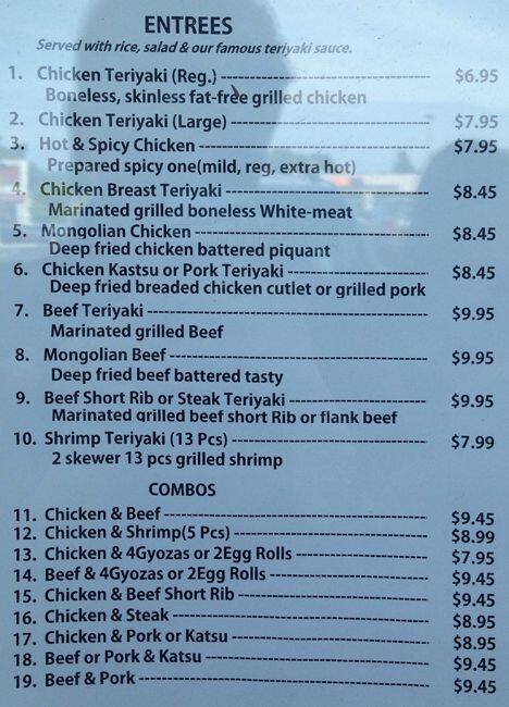 Teriyaki Express Menu, Menu for Teriyaki Express, Renton, Renton ...