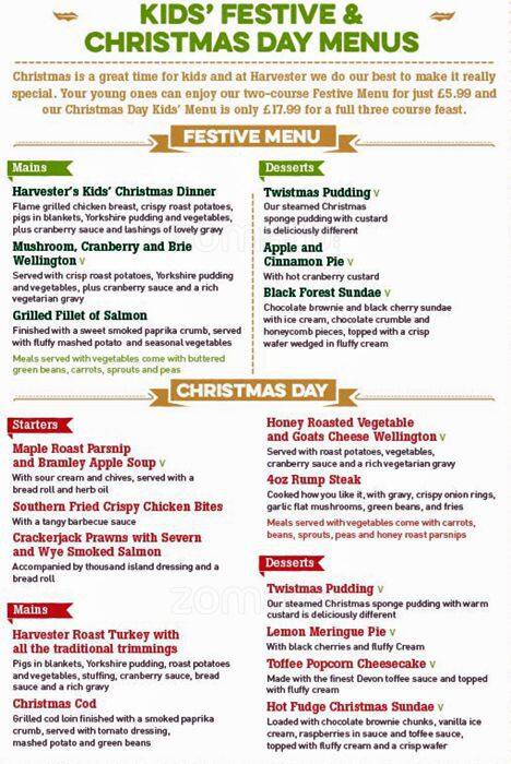 Harvester menu