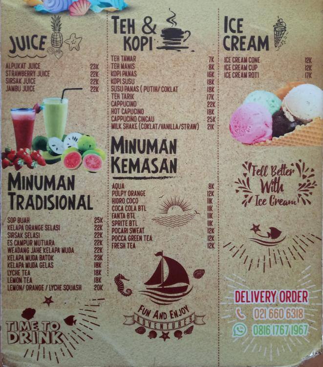 Beach Cafe Menu, Menu for Beach Cafe, Pluit, Jakarta - Zomato Indonesia