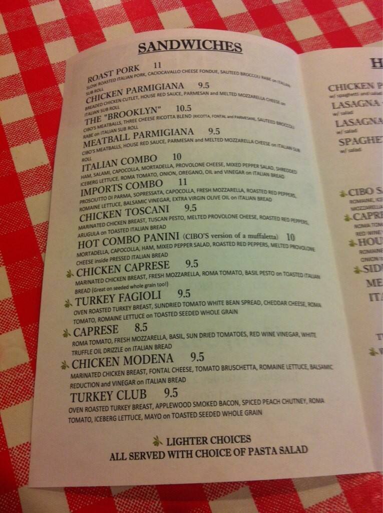 cibo menu prices cibo menu prices