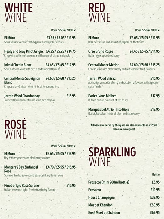 Menu at Lodge pub & bar, Auckland