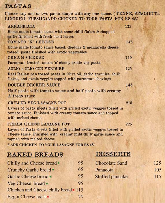 Durban Bunnychow menu