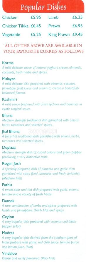 Abdul's Takeaway Edinburgh menu