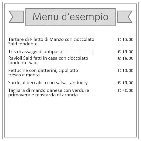 Menu di Said 
