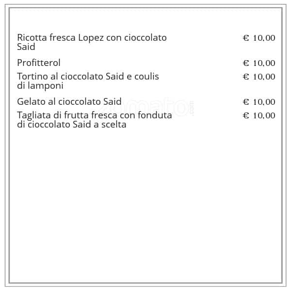 Menu di Said 
