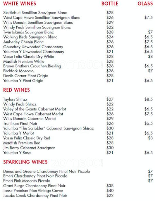 Menu at Odin Tavern Sports Bar & Bistro Balcatta