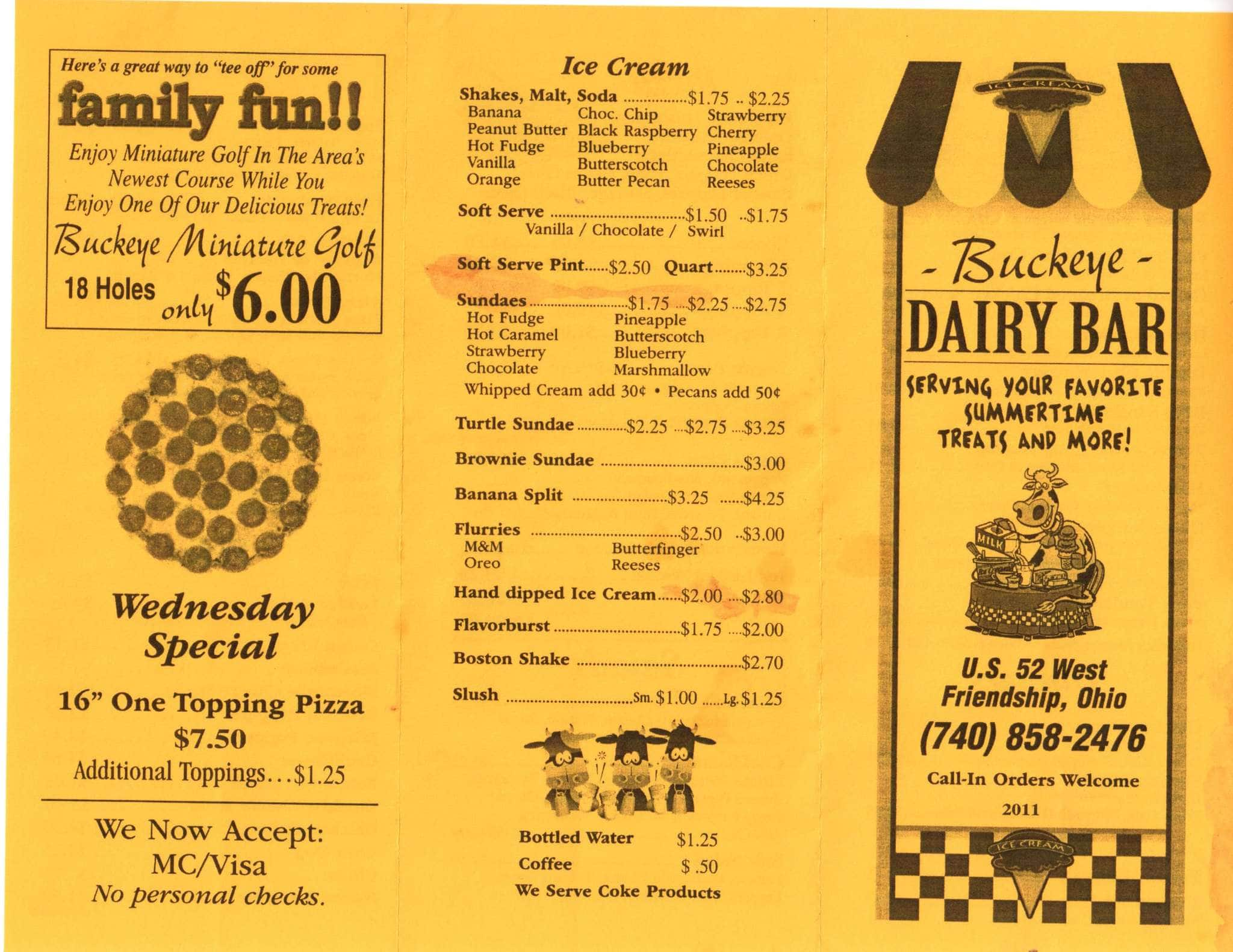 Buckeye Dairy Bar Menu, Menu for Buckeye Dairy Bar, Portsmouth ...