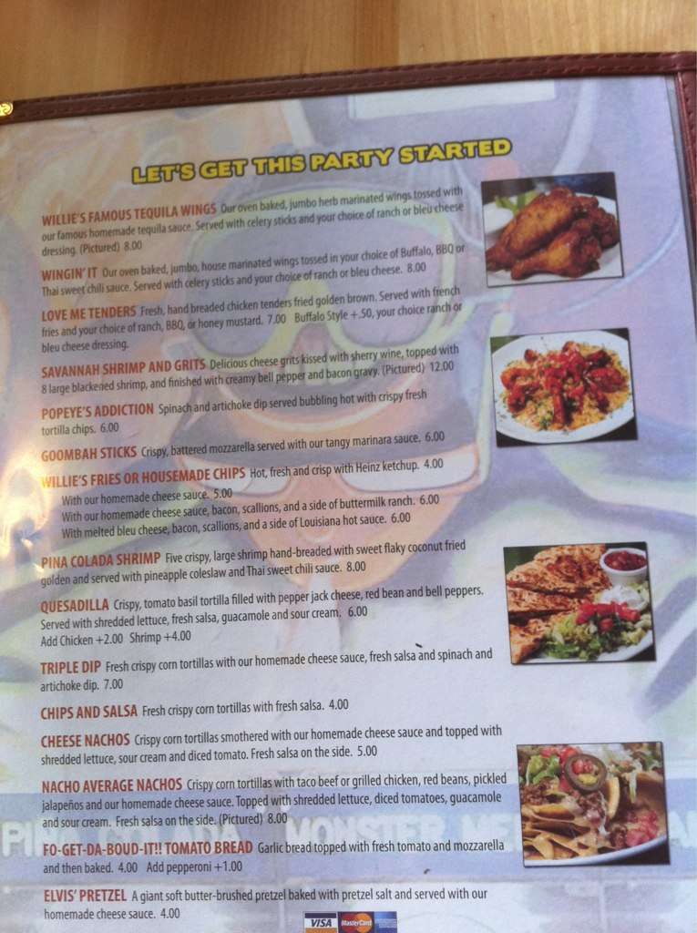 Wet Menu For Savannah Wet Menu