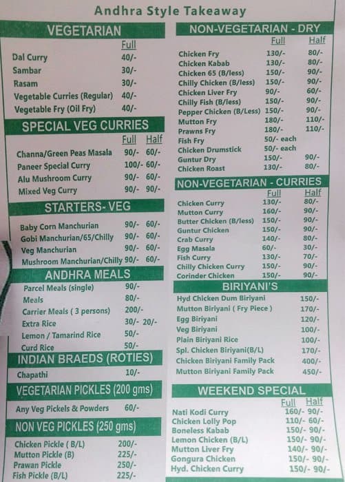 Curries And Pickles Menu, Menu for Curries And Pickles, Banaswadi