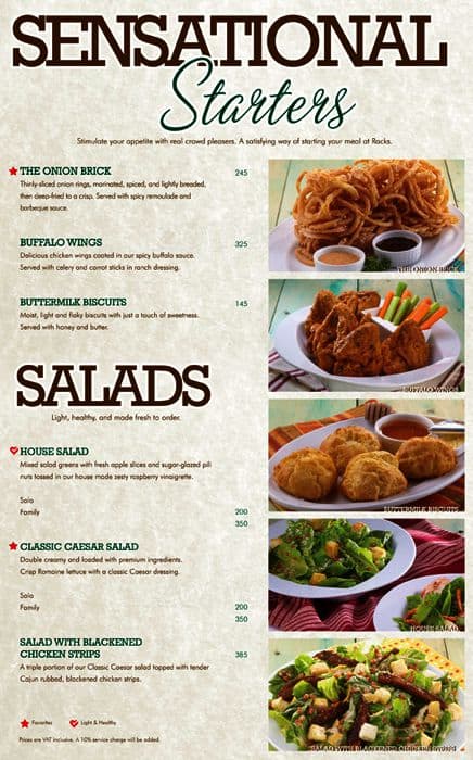 RACKS Menu, Menu for RACKS, Mall of Asia Complex (MOA), Pasay City ...