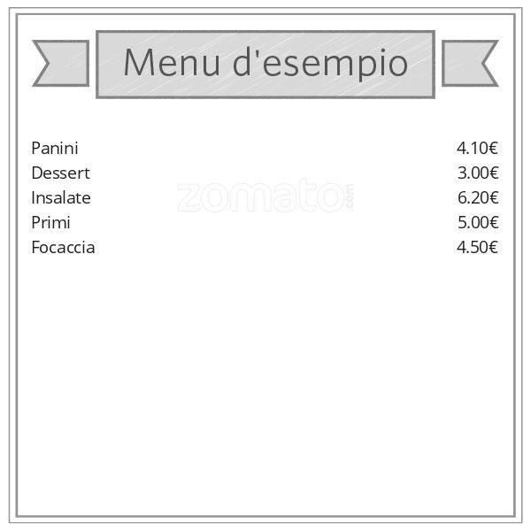 Menu di Cafè Atlante 