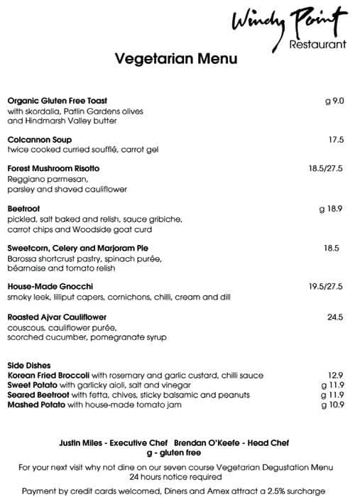 Windy Point Restaurant Menu, Menu for Windy Point Restaurant, Belair, Adelaide Urbanspoon/Zomato