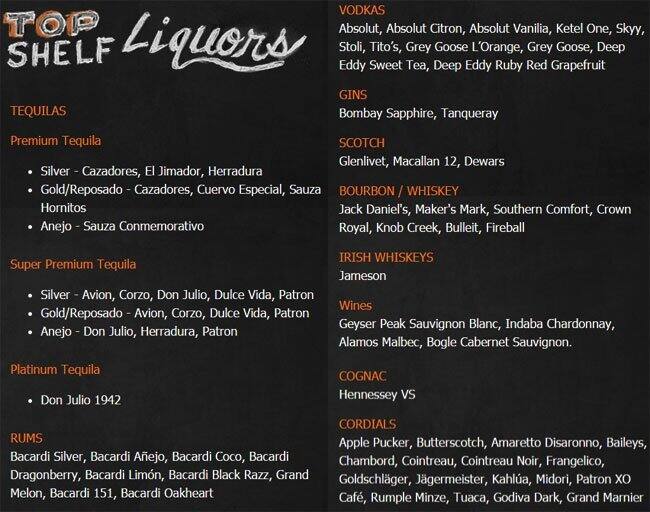 Trudy's menu