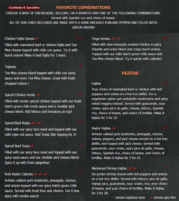 Trudy's menu