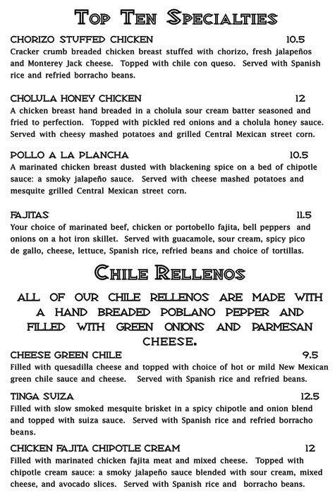 Trudy's menu