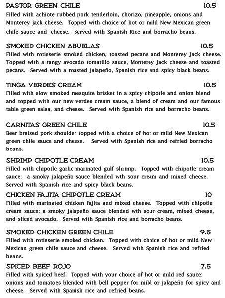 Trudy's menu