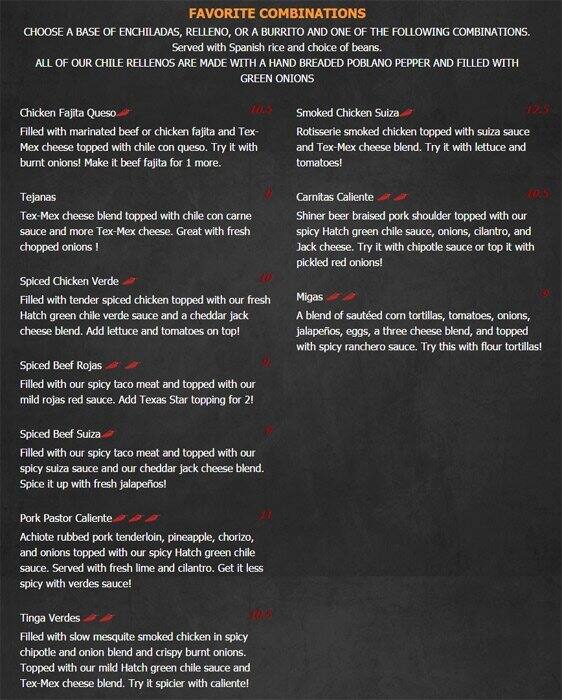 Trudy's menu