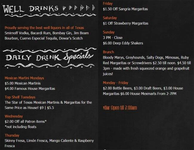 Trudy's menu