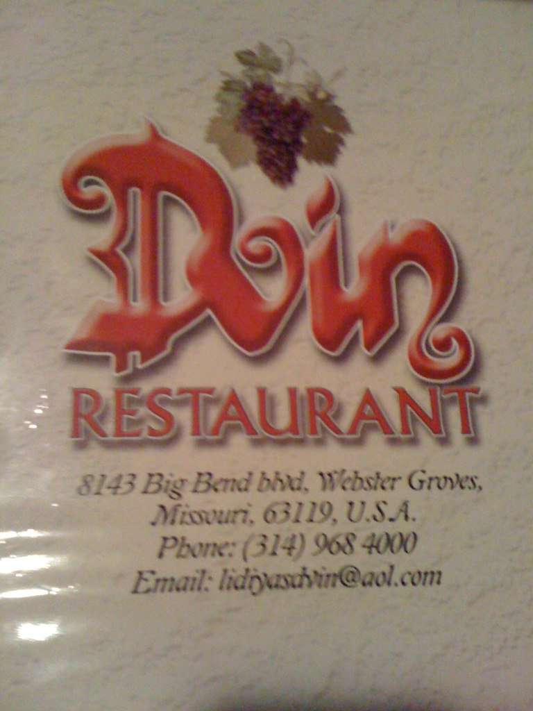 Carta de Dvin Restaurant