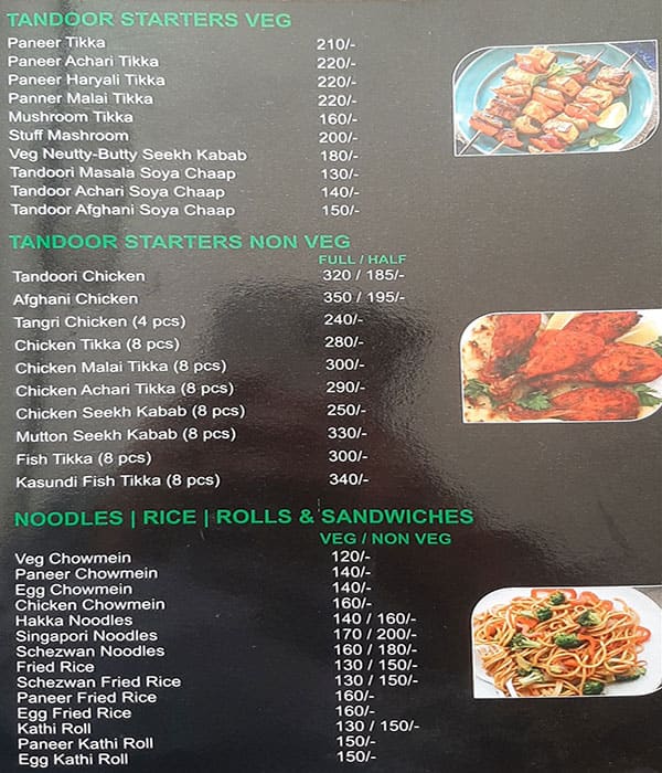 Menu at Green chillies Restaurant and Cafe, Dehradun