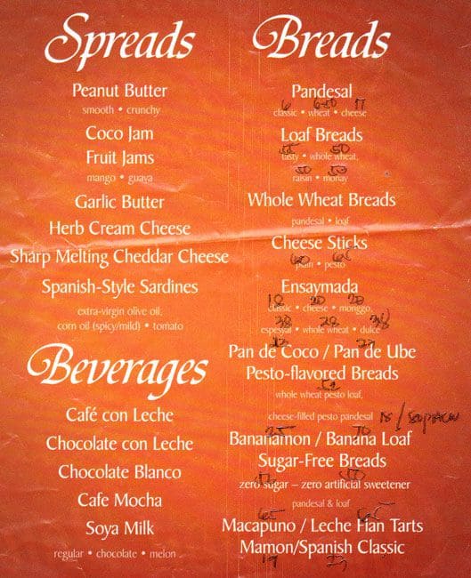 Pan de Manila Menu, Menu for Pan de Manila, Legaspi Village, Makati ...